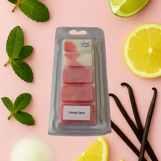 Candy Cane Wax Melt Clamshell